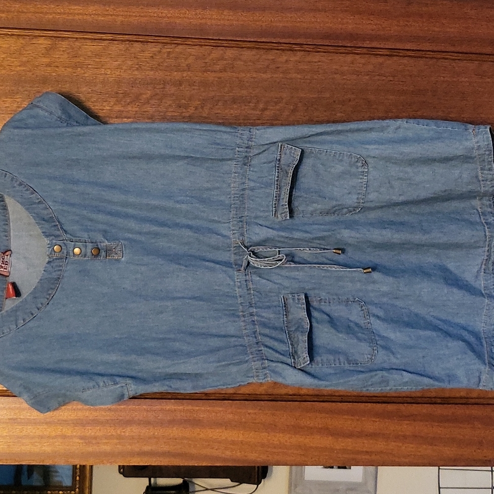 Red Ranch Dress L - Picture 2 of 5
